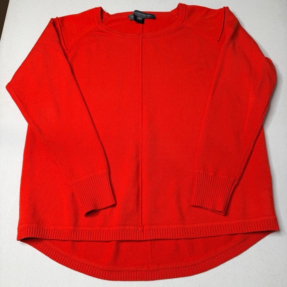Women’s long sleeved French Connection sweater the color is orange’ish/red - Picture 9 of 10